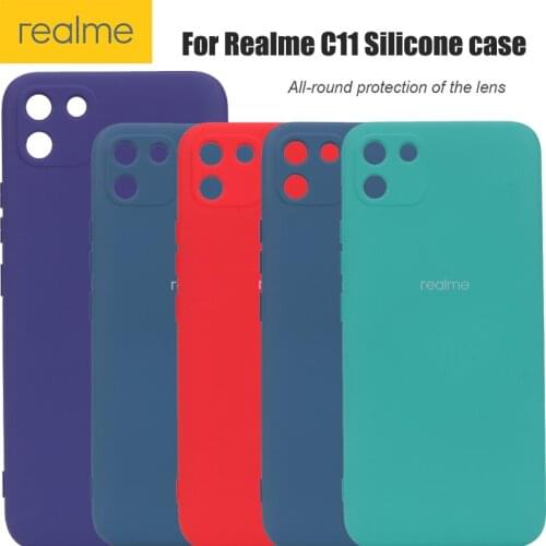 Soft Case For Realme C11 Case C 11 Cover Liquid Silicone Protector High Quality TPU Phone Case For OPPO Realme C11 Case