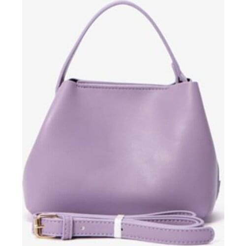 Pure color Casual Bucket bag 2021 New High quality PU Leather Womens Designer Handbag High capacity Shoulder Messenger Bag