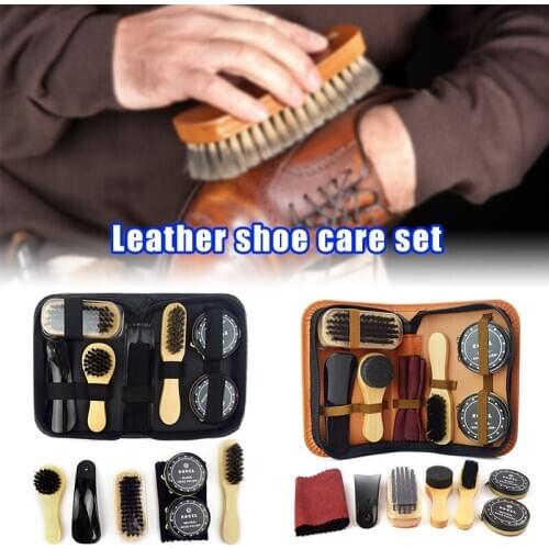 Durable Shoe Care Kit For Shoes Polish Travel Size Shoe Cleaning Tools Leather Shoe Shine Kit Drop Shipping