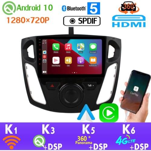 PX6 4G+64G 1280*720P Radio GPS Android 10 For Ford Focus 3 mk3 2012-2018 4G LTE WiFi SPDIF HDMI 360 Camera auto Head Unit SPDIF