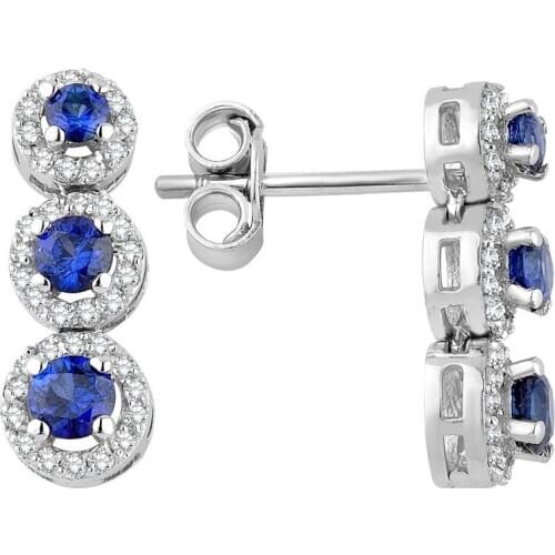 Sembol Gold Earrings With Stones