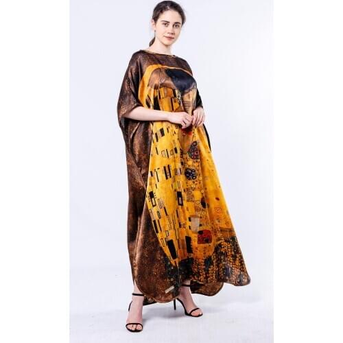 Nomads Felt Gustav Klimt The Kiss Silk Dress