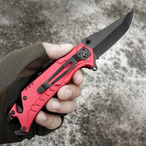 C81 Outdoor Folding Knife 440C Blade Tactical Survival Knives Hunting Camping Blade Multi Edc Tools G10 Handle Survival Knife