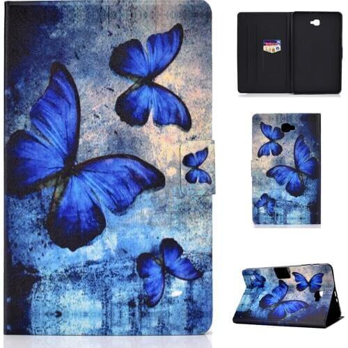 Stand Flip PU Leather Case For Samsung Galaxy Tab A 10.1 Case 2016 T580 SM-T585 T580N Tablet Smart Cover Fundas Coque Cartoon