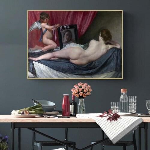 Venus in the Mirror Classical Canvas Paintings On the Wall Art Posters And Prints Famous Art Of Venus Canvas Pictures Cuadros