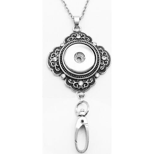 Keychain clasp snap button jewelry pendant Necklace NX6672 (fit 18mm 20mm snaps)