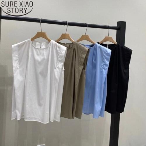 2021 Fashion Tank Top Women Korean 2021 Summer New Fashion Sleeveless Vest Tops Blusas Clothes Round Collar Casual Tanks 15595