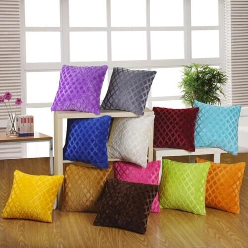 Hot Sale Solid Color Plush Cushion Cover Sofa Lumbar Pillow Covers Home Room Decoration Pillow Case Dropshipping дакимакура