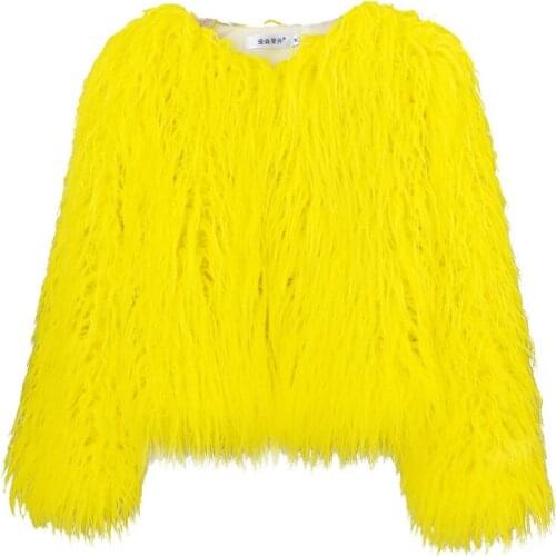 Winter womens Fur faux fur coat Wool short coat 13 color