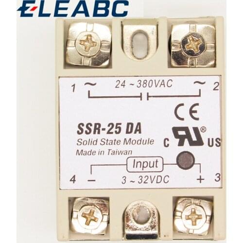 1pcs solid state relay SSR-25DA 25A 5-24VDC TO 24-380V AC SSR 25DA,6-20mA