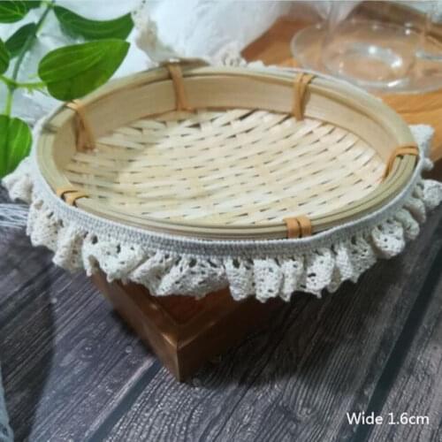 1Yards New Elastic Lace Ribbon 1.6cm Beige White Lace Fabric Elastic Lace Trim Dress Sewing Crafts cinta de encaje elastico QA12