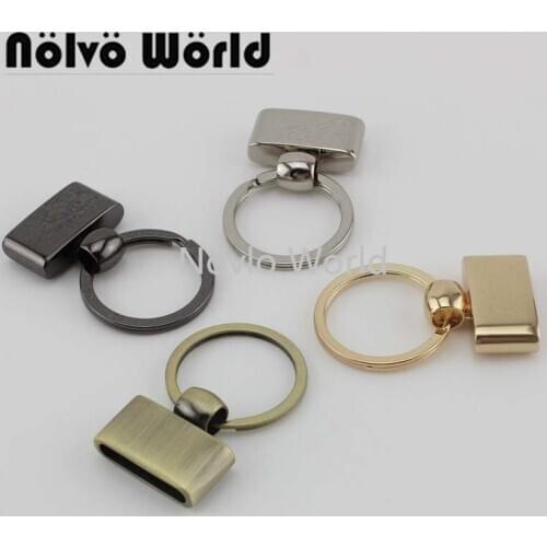 10pcs 5 colors 45X27mm T-shape Key Fob With 24mm Split Key Rings,Key Fob Hardware keychain accessories key fob