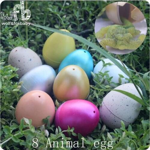 12pcs/lot 8 patterns 7*5cm Children creative toys Aquatic kids water expansion toy large dinosaur eggs Easter egg growth gift