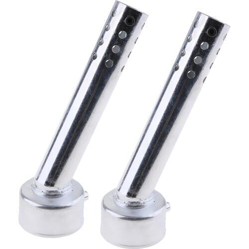 2X 48mm Angled Motorcycle Exhaust Muffler Baffle DB Killer Silencer