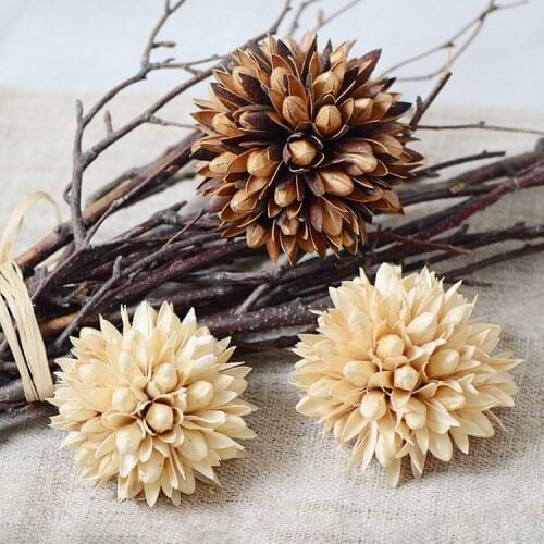 4pcs,Natural Craft Dried YULAN flower head,DIY Display Flower Bunch Materials for Wedding Party home Decoration accessories