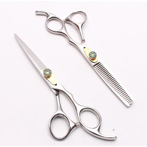 6" 17.5cm JP Stainless Customize Logo C1025 Cutting Shears Thinning Scissors Cut Hair Barber Scissors Professional Hair Scissors