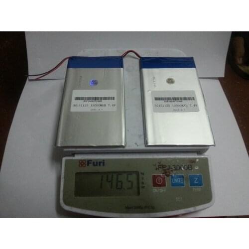7.4V 13000mAh Tablets Batteries DIY U30GT, U30GT1, U30GT2 dual four-core tablet pc battery 33161125 Size:3.5 * 151 * 125 mm