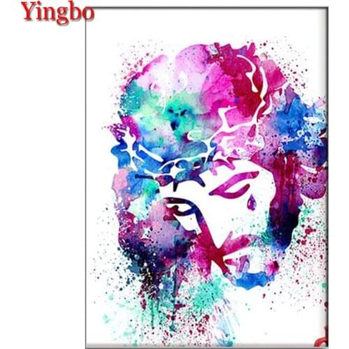 Watercolor art Full Square/round Diamond painting Jesus religion 3d Picture diamond embroidery 5d cross stitch mosaic decor home