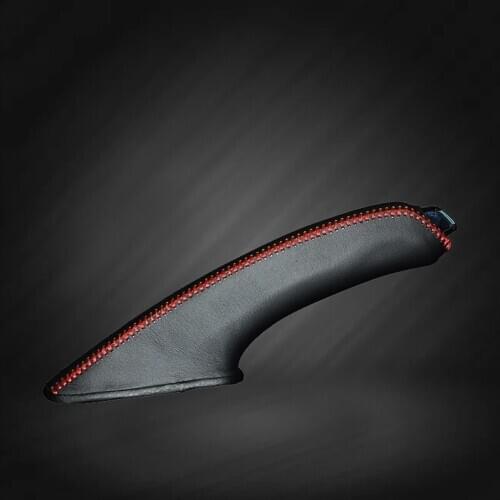 Car Hand Brake Covers Top Layer Leather Case for Honda SPIRIOR Handbrake Grips Cover Auto Genuine Leather Handbrake Cover