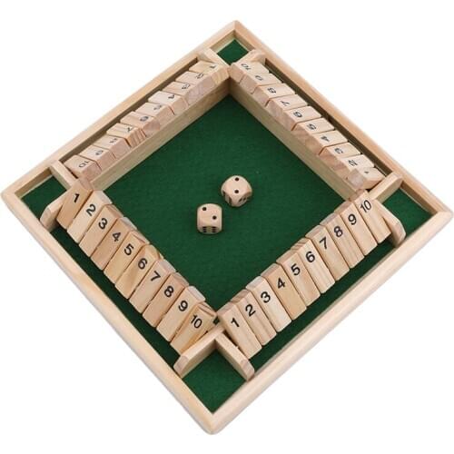 Wooden Games Math Games Toy Kids Montessori Mathematics Interesting Learning Toys Four-person Digital Flop Toys For Children