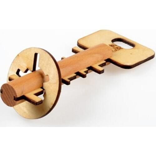 Unlock Puzzle Key Toys for Kids Wooden Kong Ming Lock Toys Kid Stress Release Toy Intellectual Educational Toys For Children
