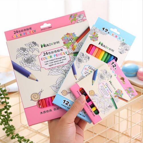 Childrens Drawing Color Pencil 12 Color Sketch Hand-painted Brush Student Art Color Lead Set Kindergarten Prize