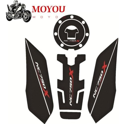 For HONDA NC750X NC700X 2014-2019 2018 2017 2016 2015 Fiber texture Motorcycle Fuel Tank Pad Cap Decals Gas Cap Sticker