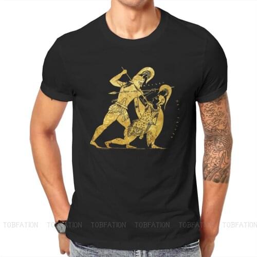 Achilles Penthesilea Ancient Greeks Spartan Tshirt Graphic Punk T shirt Streetwear Homme Pure Cotton Oversized Tees Tops