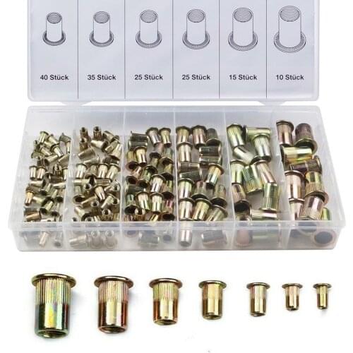50Pcs M4 M5 M6 M8 M10 Zinc Alloy Thread For Wood Insert Nut Flanged Hex Drive Head Furniture Nuts