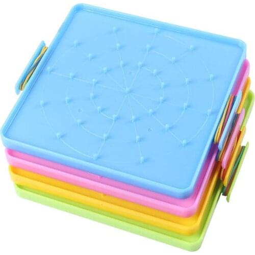 4Pcs 16x16cm Double-Sided Array Nail Geoboards Children Educational Toy Gift
