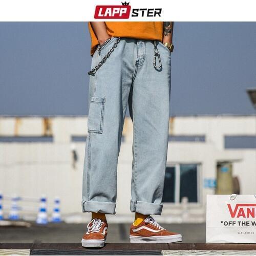 Свободные джинсы для мужчин LAPPSTER China At AliExpress