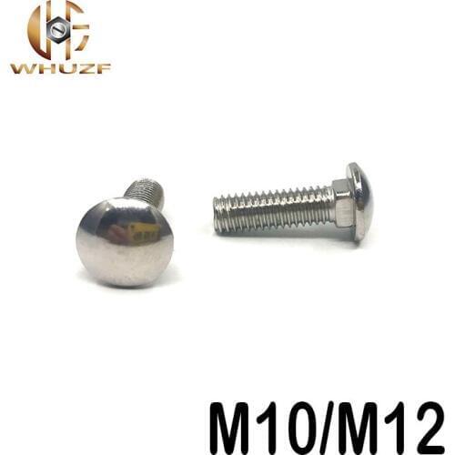 M10/M12 304 Stainless Steel Carriage Screws Shelf Screws Square Head Square Neck Bolts