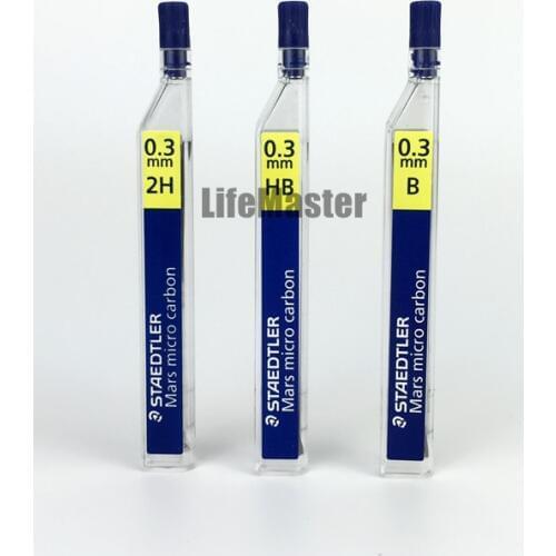 LifeMaster Staedtler Mars Micro Carbon 250 03Mechanical Pencil Lead Refills 0.3mm 2H/HB/B Writing Supplies