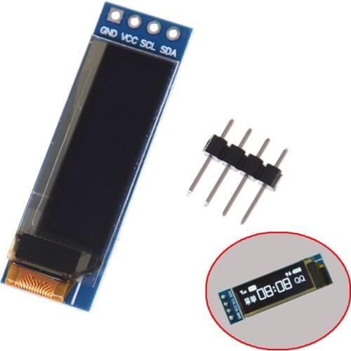 0.91 Inch 128x32 IIC I2C White / Blue OLED LCD Display DIY Module SSD1306 Driver IC DC 3.3V 5V for arduino NEW