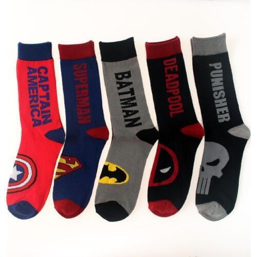 Men DC Comics Cotton Socks Personality Breathable Casual Socks High Quality Cotton Men Socks