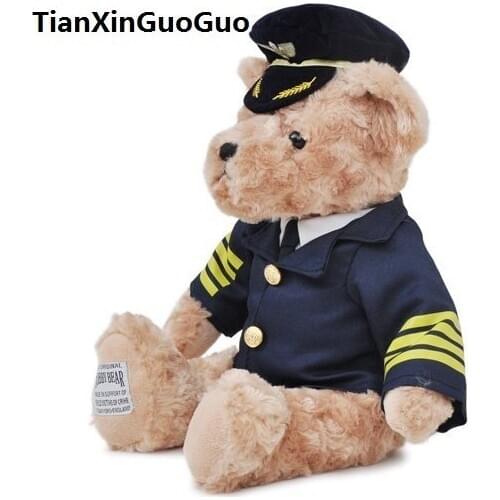 Captain units bear cartoon teddy bear plush toy about 22cm soft doll birthday gift b0707