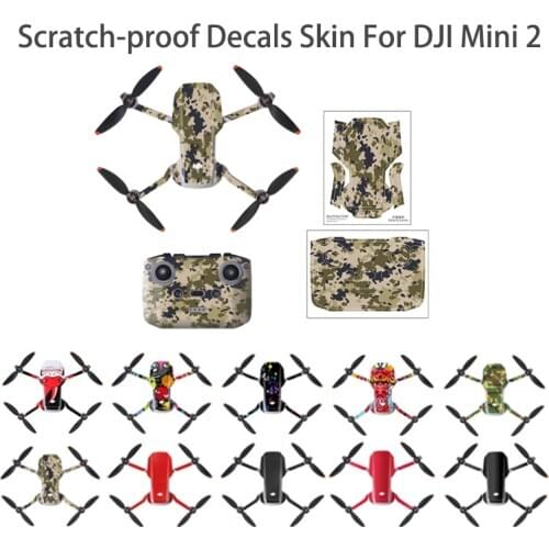 Mavic Mini 2 PVC Stickers Protective Film Scratch-proof Decals Skin Accessories For DJI Mini 2 Drone Accessories