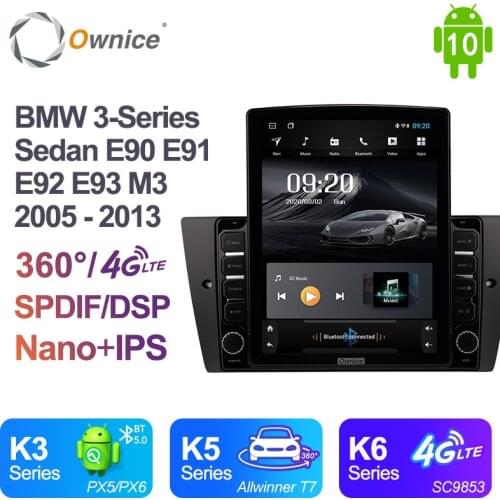 Ownice Android 10.0 BMW 3-Series Sedan E90 E91 E92 E93 M3 2005 2011 2012 2013 Car Radio Auto Multimedia Video Audio GPS Player