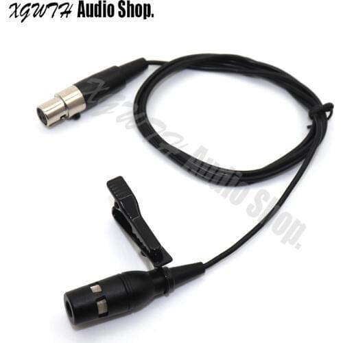 Lavalier Lapel Tie Clip Hypercardioid Condenser Microphone For AKG Wireless Body-Pack Transmitter Mini 3pin XLR TA3F