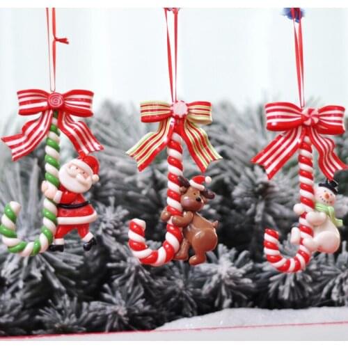 Christmas Decoration Santa Snowman Christmas Tree Hanging Ornament For New Year Festival Party Decorate Kids Doll Gifts