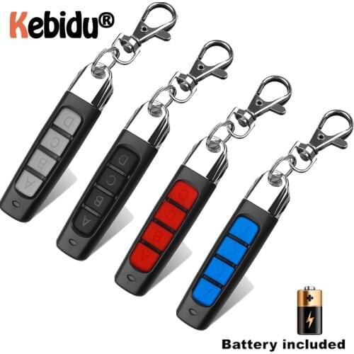 KEBIDU Portable Cloning Remote Control Electric Copy Controller Mini Wireless Transmitter Switch 4 Buttons Car Key Fob 433MHz