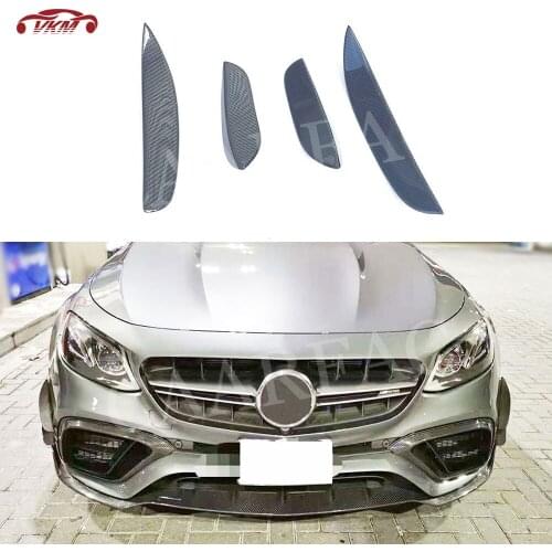 Carbon Fiber Material Front Lip Splitters Canards for Mercedes Benz E Class W213 E63 AMG 2017 2018 2019