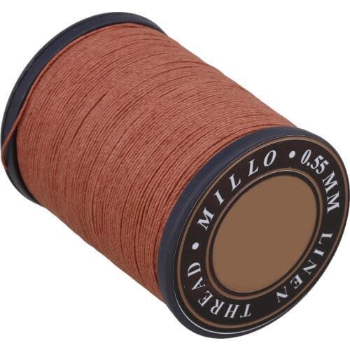 Craft Flax Waxed Linen Sewing Wax Cord String Light Brown 0.55mm Dia