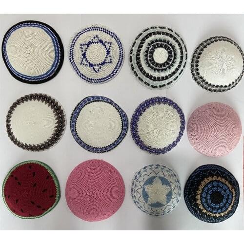 Handmade Knitted Kippah Kippa Kipot Kipa Top Kippot High Quality Yarmulkes Yarmulka