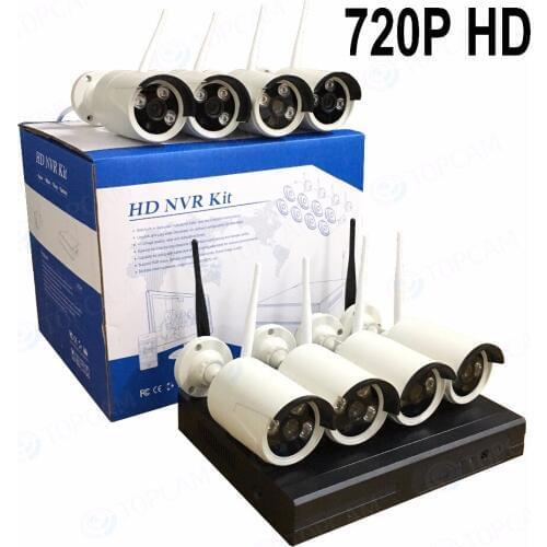8CH Network Video Recorder Surveillance NVR Wifi Kit Network Camera Wireless 720P NVR 8X 1.0 Megapixel IP Camera