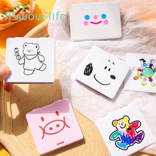 Folding Mirror Cute Small Mirror Portable Makeup Mirror Silver Mirror Magnifying Mirror Vanity Mirror Makeup Vanity