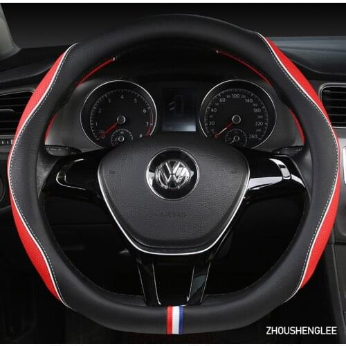 ZHOUSHENGLEE Microfiber Leather Car Steering Wheel Cover For Toyotas Crown S180 S210