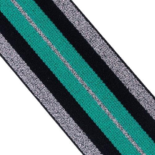 20yard 47mm Green Silver Elastic Stretch Ribbon Lace Trim Tape Webbing Band Belt Webbing Craft Sewing Accessories T2404