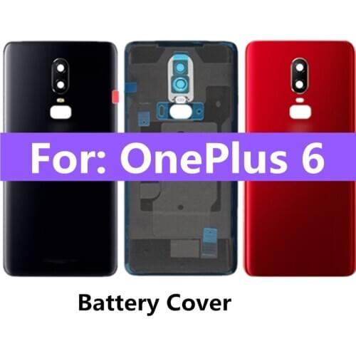 6.28 inch For OnePlus 6 Back glass back cover Door Rear Battery Door for Oneplus 6 Back Case Back Cover Housing Replacement