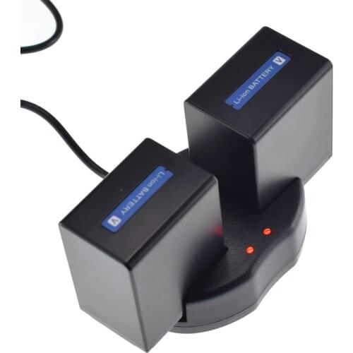 Battery (2-Pack) and Charger for Sony NP-FV100 DCR-SR15, SR21, SR68, SR88, SX15, SX21, SX44, SX45, SX63, SX65, SX83